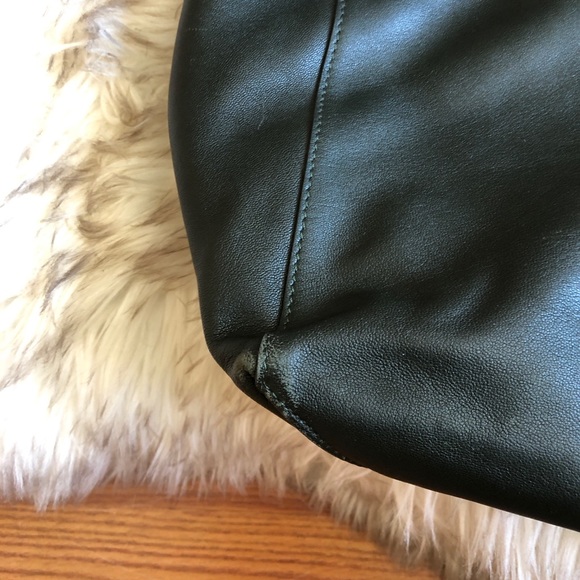 Celine Grey and Forest Green Leather tote - Picture 4 of 4